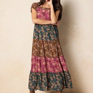 Natural Life Berkley Maxi Dress, Mauve India Vines M
